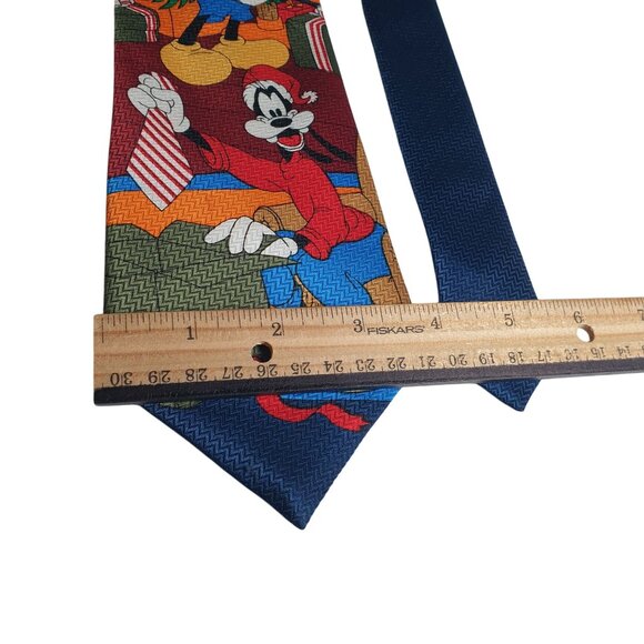 Vintage Disney Mickey Unlimited Goofy Christmas Necktie Holiday Gift Dad Cartoon - Picture 3 of 5